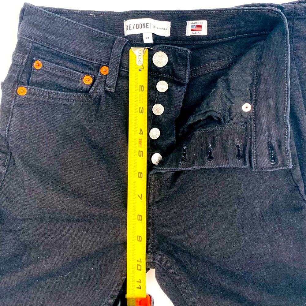 RE/DONE ORIGINAL Stretch High-Rise Ankle Crop Skinny Jeans - Picture 12 of 13